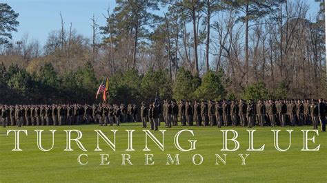 Soldiers during the Turning Blue ceremony