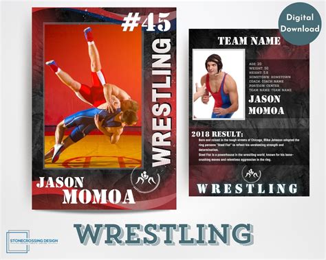 Basic Wrestling Match Card Template