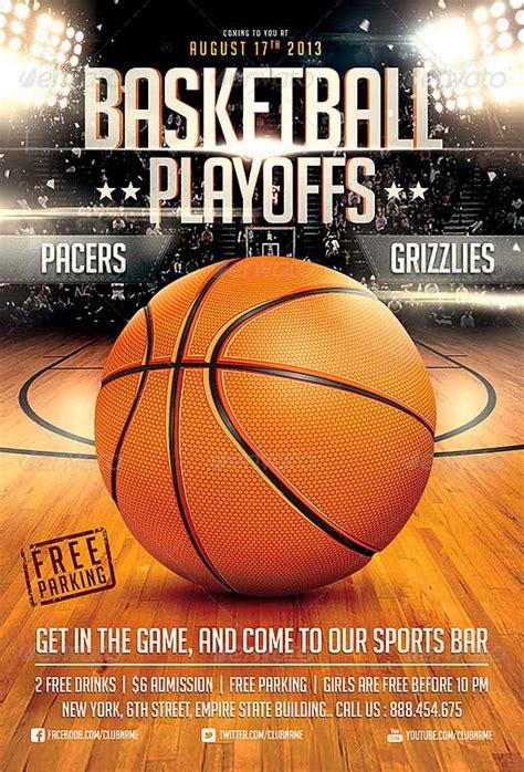 Basketball Charity Game Flyer Template