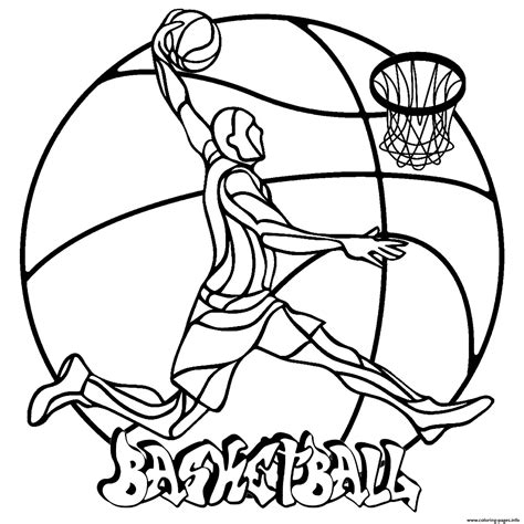 Basketball Coloring Book Pages