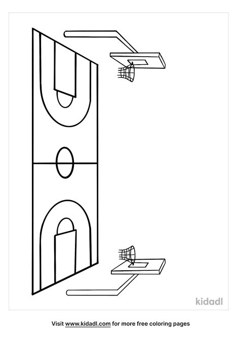 Basketball Court Coloring Pages