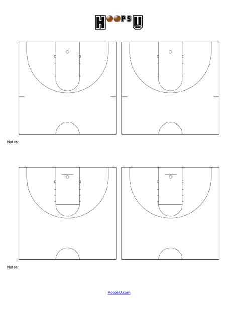 Google Drawings basketball court template