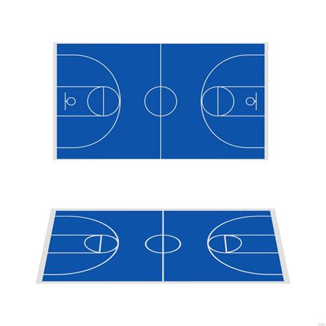 Illustrator basketball court template