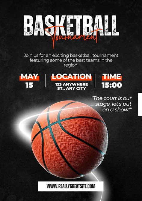 Example of a basketball flyer template