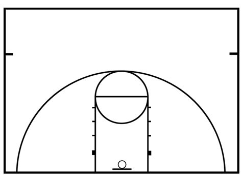 Example of a basketball half court diagram used for strategic purposes, illustrating a post play.