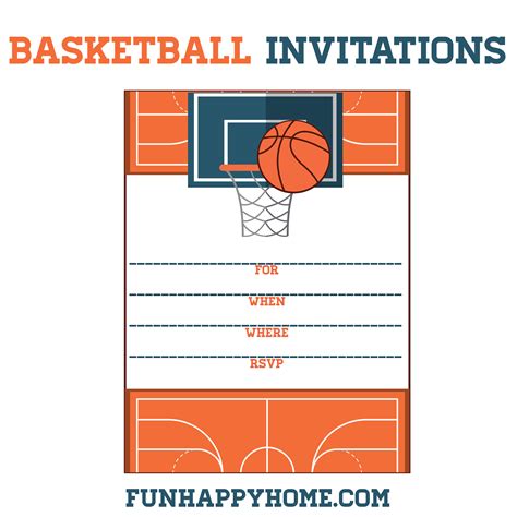 Basketball invitation template