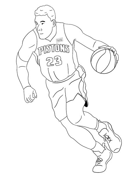 Basketball Player Coloring Pages