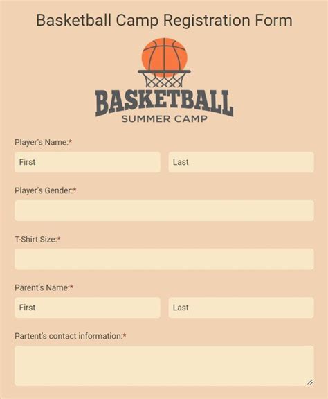 Basketball registration management