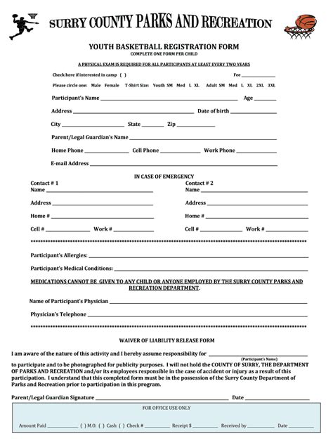 Basketball registration template pdf 5