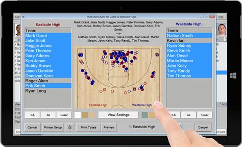 Basketball stats tracking software