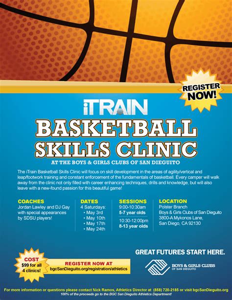 Basketball Training Flyer Layout