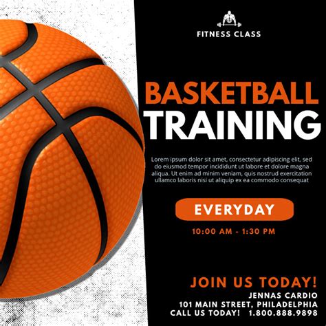 Basketball Training Flyer Template 9