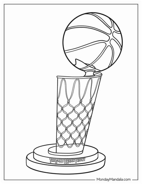 Basketball Trophy Coloring Pages