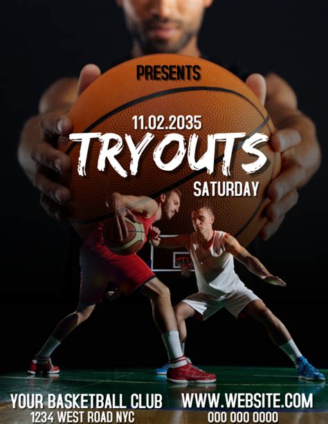 Basketball Tryout Flyer Template