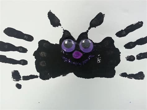 Materials needed for bat handprint art