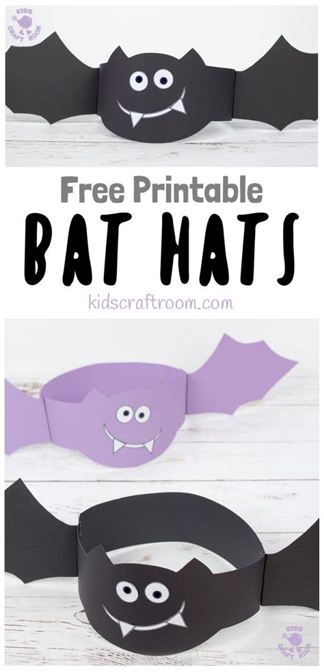 A bat hat template with a sophisticated design, featuring a sleek black bat silhouette