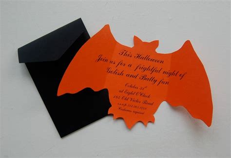 Bat Invitations for Halloween