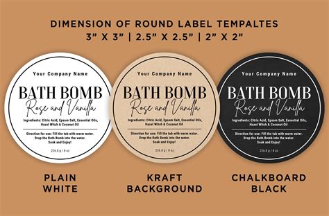 Printing bath bomb labels