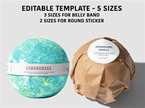 Bath bomb label template 1