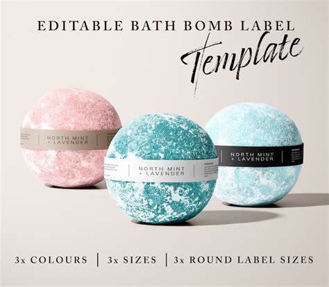 Bath bomb label template 3