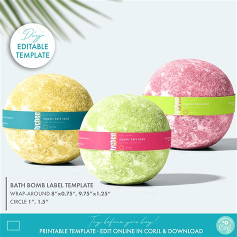 Bath bomb label template 5