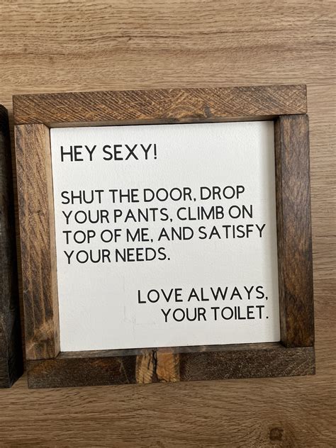 Bathroom humor signs