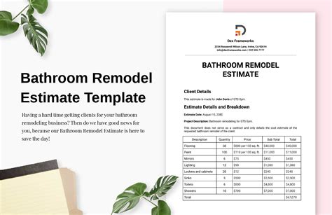 Bathroom Remodel Proposal Template Example 2