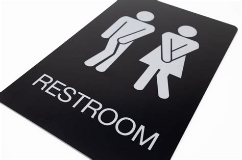 Bathroom Sign with Images