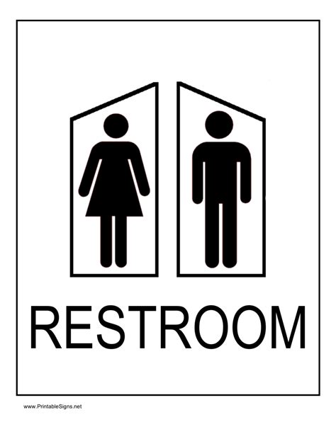 Bathroom Signs Template