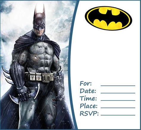 Batman free invitation 8