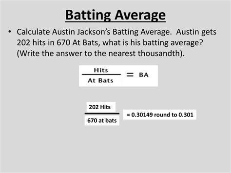 Calculating batting average