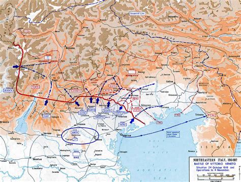 Battle of Vittorio Veneto Map