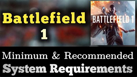 Battlefield 1 System Requirements