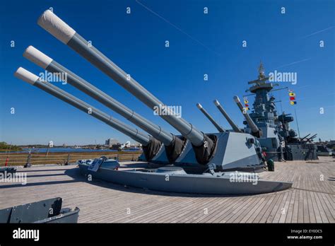 Battleship with 16-inch guns