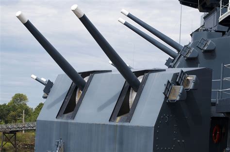 Battleship gun emplacement on land