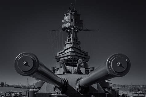 Battleship guns on display