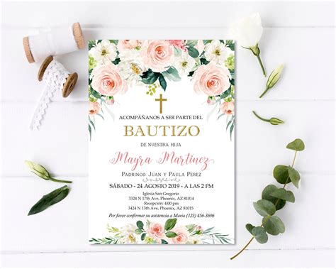 Bautizo Invitation Template Idea 5