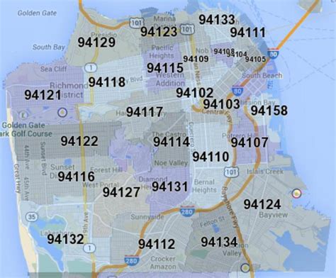 Bay Area Zip Code Demographics Chart