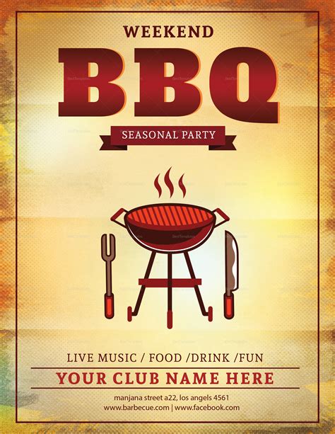 BBQ Flyer Template Design Elements