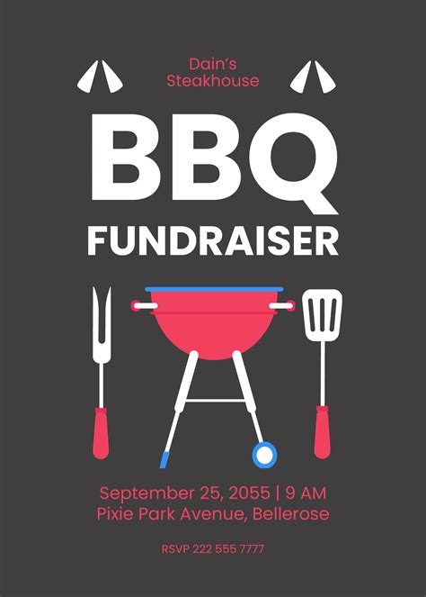 BBQ Fundraiser Flyer Template