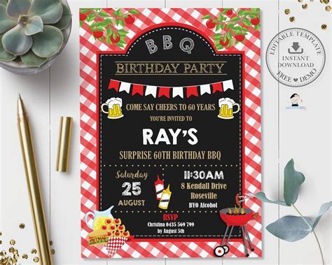 BBQ Invitation Template 2