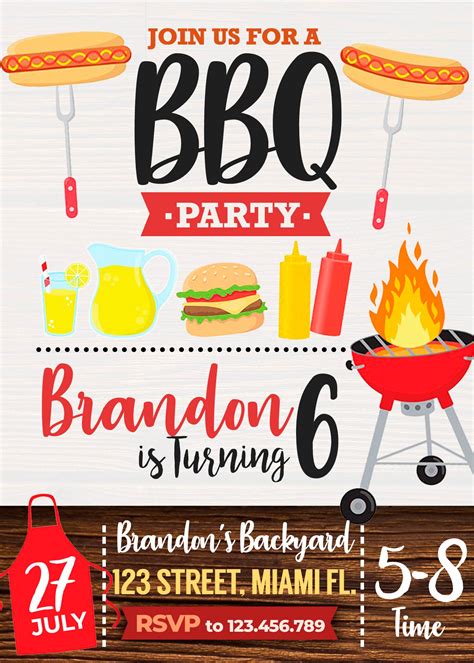 BBQ Party Invitation Ideas and Designs