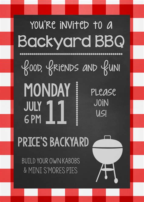 Outdoor Activities BBQ Invitation