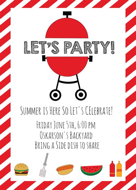 BBQ Party Invitation Wording Ideas