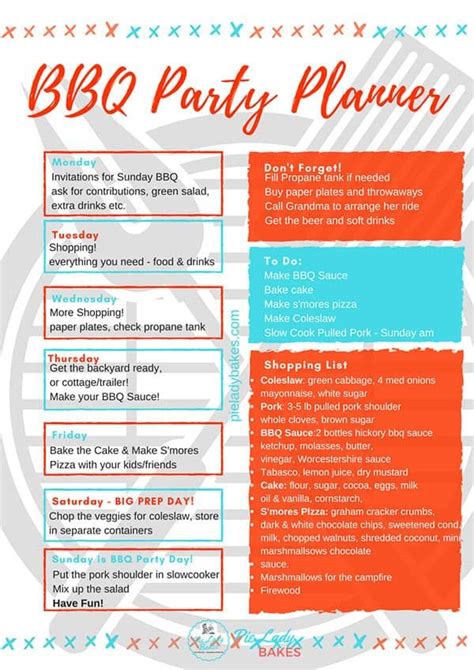 BBQ party planner template