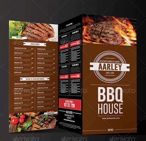 BBQ Tri-Fold Menu Template