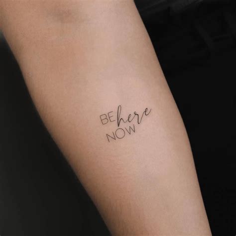 Be Here Now Tattoo Design Ideas