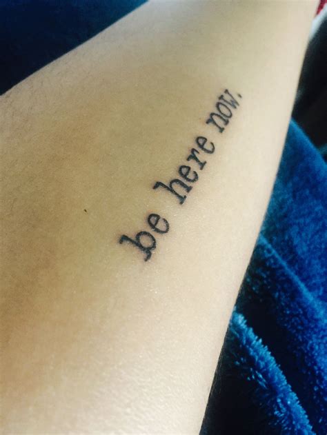 Be Here Now Tattoo Meaning