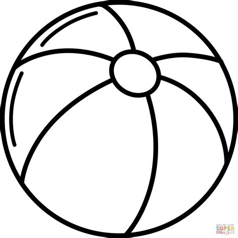 Beach Ball Coloring Pages for Kids