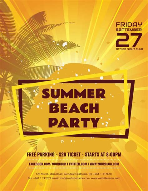 Beach Bash Flyer Template